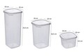 Set recipiente depozitare, Hermia, 964FRM5377, Dimensiune: 10 x 10 x 16,5 cm/ 1200 ml (6 bucăți), Alb