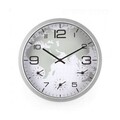 Ceas de perete cu 4 cadrane, 114550A, 35 cm Ø, plastic, gri