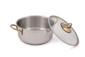 Set vase pentru gatit, Hermia, 960DYN1307, Capac (1 bucată), Argint / Aur
