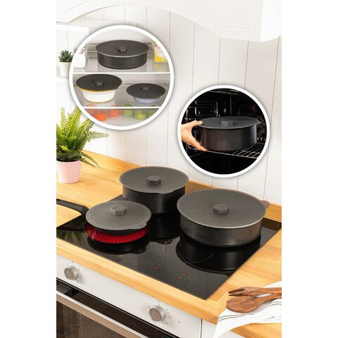 Set organizator, Fremont, 964FRM5305, 100% SILIC / , Dimensiune: 30 x 30 x 1 cm (1 bucată), Antracit