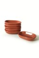 Set platouri servire, Keramika, 275KRM2194, Ceramica , Nu absoarbe apa, Maro