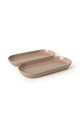 Set platouri servire, Keramika, 275KRM1888, Ceramica , Nu absoarbe apa, Grej