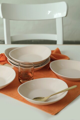 Set farfurii, Keramika, 275KRM2215, Ceramica , Nu absoarbe apa, Crem