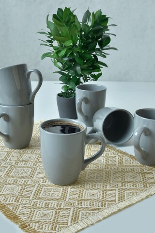 Set cani, Keramika, 275KRM2198, Ceramica , Nu absoarbe apa, Gri