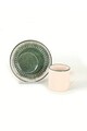 Set cesti de cafea, Keramika, 275KRM1860, Ceramica , Nu absoarbe apa, Crem / Verde