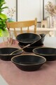 Set farfurii, Keramika, 275KRM1904, Ceramica , Nu absoarbe apa, Negru