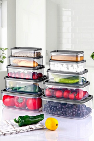 Set recipiente depozitare, Hermia, 639OKK1108, Dimensiune: 20,5 x 13 x 7 cm / 1300 ml (2 bucăți), Transparent
