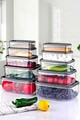 Set recipiente depozitare, Hermia, 639OKK1108, Dimensiune: 20,5 x 13 x 7 cm / 1300 ml (2 bucăți), Transparent