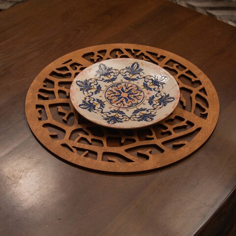 Set suporturi pentru farfurie, Payna, 790PYN1103, Lemn , Produs lucrat manual, Maro