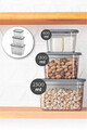 Set recipiente depozitare, Hermia, 964FRM1103, Dimensiune: 12 x 16,5 x 11 cm / 1300 ml (1 bucată), Antracit