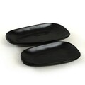 Set platouri servire, Keramika, 275KRM1767, Ceramica , Nu absoarbe apa, Negru