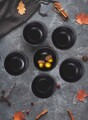 Set boluri ceramice, Keramika, 275KRM1748, Ceramica , Dimensiune: 8 cm (6 bucăți), Negru
