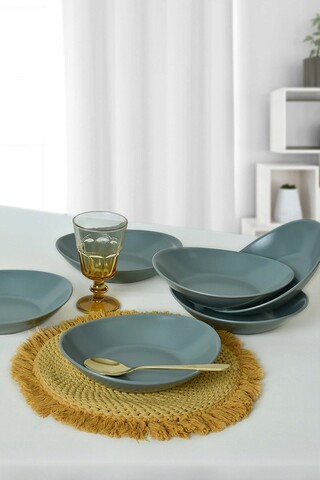 Set farfurii, Keramika, 275KRM2216, Ceramica , Nu absoarbe apa, Verde Mat