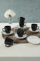 Set cesti de cafea, Keramika, 275KRM1916, Ceramica , Dimensiune ceașcă de cafea: 6 x 6 x 6 cm / 95 ml (6 bucăți), Alb/Negru