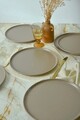 Set platouri servire, Keramika, 275KRM2204, Ceramica , Nu absoarbe apa, Taupe Mat
