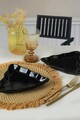 Set platouri servire, Keramika, 275KRM2105, Ceramica , Nu absoarbe apa, Negru