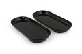 Set platouri servire, Keramika, 275KRM1419, Ceramica , Nu absoarbe apa, Negru