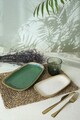 Set platouri servire, Keramika, 275KRM2228, Ceramica , Nu absoarbe apa, Verde