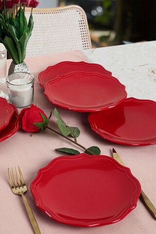 Set farfurii, Keramika, 275KRM1816, Ceramica , 21 cm, 6 piese, Multicolor