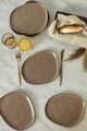 Set farfurii pentru desert, Keramika, 275KRM2183, Ceramica , Nu absoarbe apa, Grej