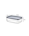 Set recipiente depozitare, Hermia, 639OKK1107, Dimensiune: 20,5 x 13 x 7 cm / 1300 ml (1 bucată), Transparent
