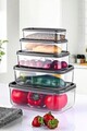Set recipiente depozitare, Hermia, 639OKK1107, Dimensiune: 20,5 x 13 x 7 cm / 1300 ml (1 bucată), Transparent