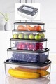 Set recipiente depozitare, Hermia, 639OKK1107, Dimensiune: 20,5 x 13 x 7 cm / 1300 ml (1 bucată), Transparent