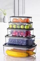 Set recipiente depozitare, Hermia, 639OKK1107, Dimensiune: 20,5 x 13 x 7 cm / 1300 ml (1 bucată), Transparent