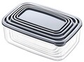 Set recipiente depozitare, Hermia, 639OKK1107, Dimensiune: 20,5 x 13 x 7 cm / 1300 ml (1 bucată), Transparent