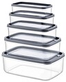 Set recipiente depozitare, Hermia, 639OKK1107, Dimensiune: 20,5 x 13 x 7 cm / 1300 ml (1 bucată), Transparent