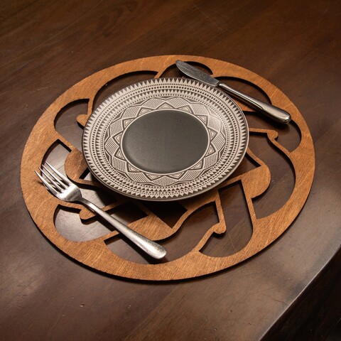 Set suporturi pentru farfurie, Payna, 790PYN1151, Lemn , Produs lucrat manual, Maro