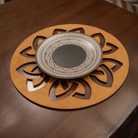 Set suporturi pentru farfurie, Payna, 790PYN1158, Lemn , Produs lucrat manual, Maro