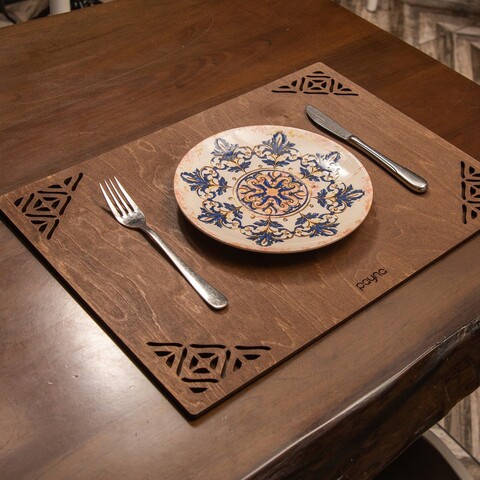 Set suporturi pentru farfurie, Payna, 790PYN1148, Lemn , Produs lucrat manual, Wenge