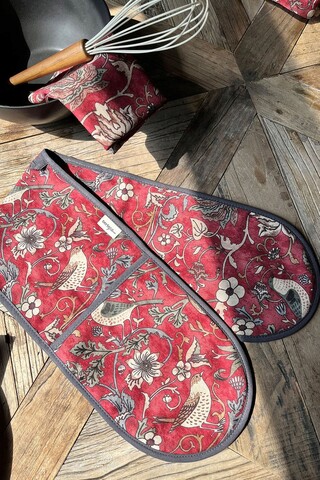 Set mănuși pentru cuptor, SX - Kitchen, 626SRT1107, Poliester , Dimensiune: 18 x 86 cm (2 bucăți), Rosu claret