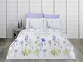 Lenjerie de pat dubla Blossom, Majoli Home Collection, 4 piese, 200x220 cm, 100% bumbac ranforce, multicolor