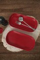 Set platouri servire, Keramika, 275KRM1889, Ceramica , Nu absoarbe apa, Rosu