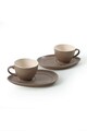 Set cesti de cafea, Keramika, 275KRM1946, Ceramica , Nu absoarbe apa, Taupe deschis