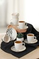 Set cesti de cafea, Keramika, 275KRM1926, Ceramica , 6x6x6 cm, 110 ml, Alb/Negru
