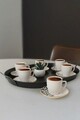 Set cesti de cafea, Keramika, 275KRM1926, Ceramica , 6x6x6 cm, 110 ml, Alb/Negru