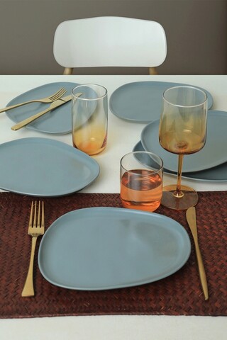 Set platouri servire desert, Keramika, 275KRM2206, Ceramica , Nu absoarbe apa, Verde Mat