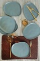Set platouri servire desert, Keramika, 275KRM2206, Ceramica , Nu absoarbe apa, Verde Mat
