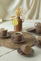 Set cesti de cafea, Keramika, 275KRM2175, Ceramica , Nu absoarbe apa, Crema mata