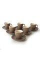 Set cesti de cafea, Keramika, 275KRM2175, Ceramica , Nu absoarbe apa, Crema mata
