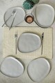 Set platouri servire desert, Keramika, 275KRM2207, Ceramica , Nu absoarbe apa, Gri Mat