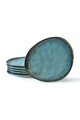 Set platouri servire desert, Keramika, 275KRM2217, Ceramica , Nu absoarbe apa, Turcoaz