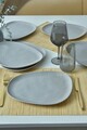 Set platouri servire, Keramika, 275KRM2212, Ceramica , Nu absoarbe apa, Gri Mat