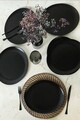 Set platouri servire, Keramika, 275KRM2161, Ceramica , Nu absoarbe apa, Negru mat