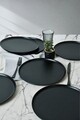 Set platouri servire, Keramika, 275KRM2205, Ceramica , Nu absoarbe apa, Negru mat