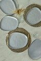 Set platouri servire, Keramika, 275KRM2210, Ceramica , Nu absoarbe apa, Gri Mat