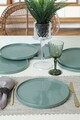 Set platouri servire, Keramika, 275KRM2113, Ceramica , Nu absoarbe apa, Verde